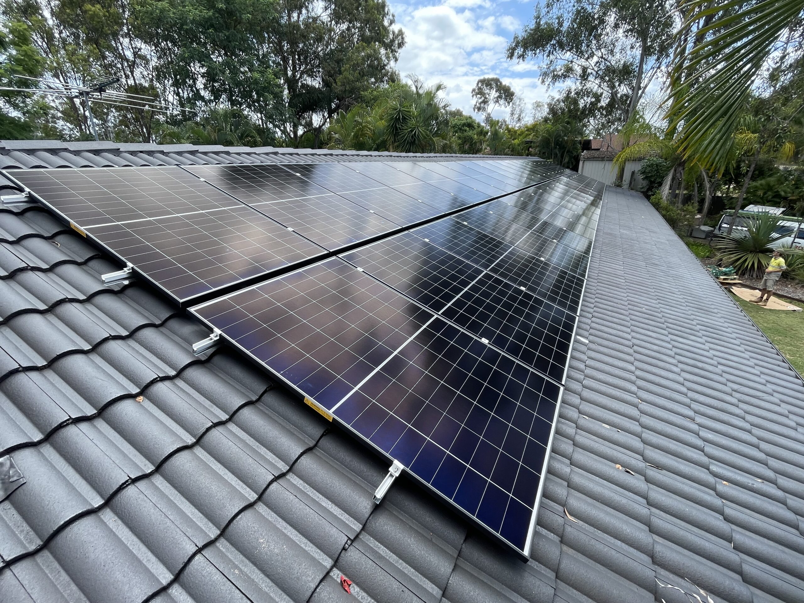 Aiko solar aarrey solar panels on a roof