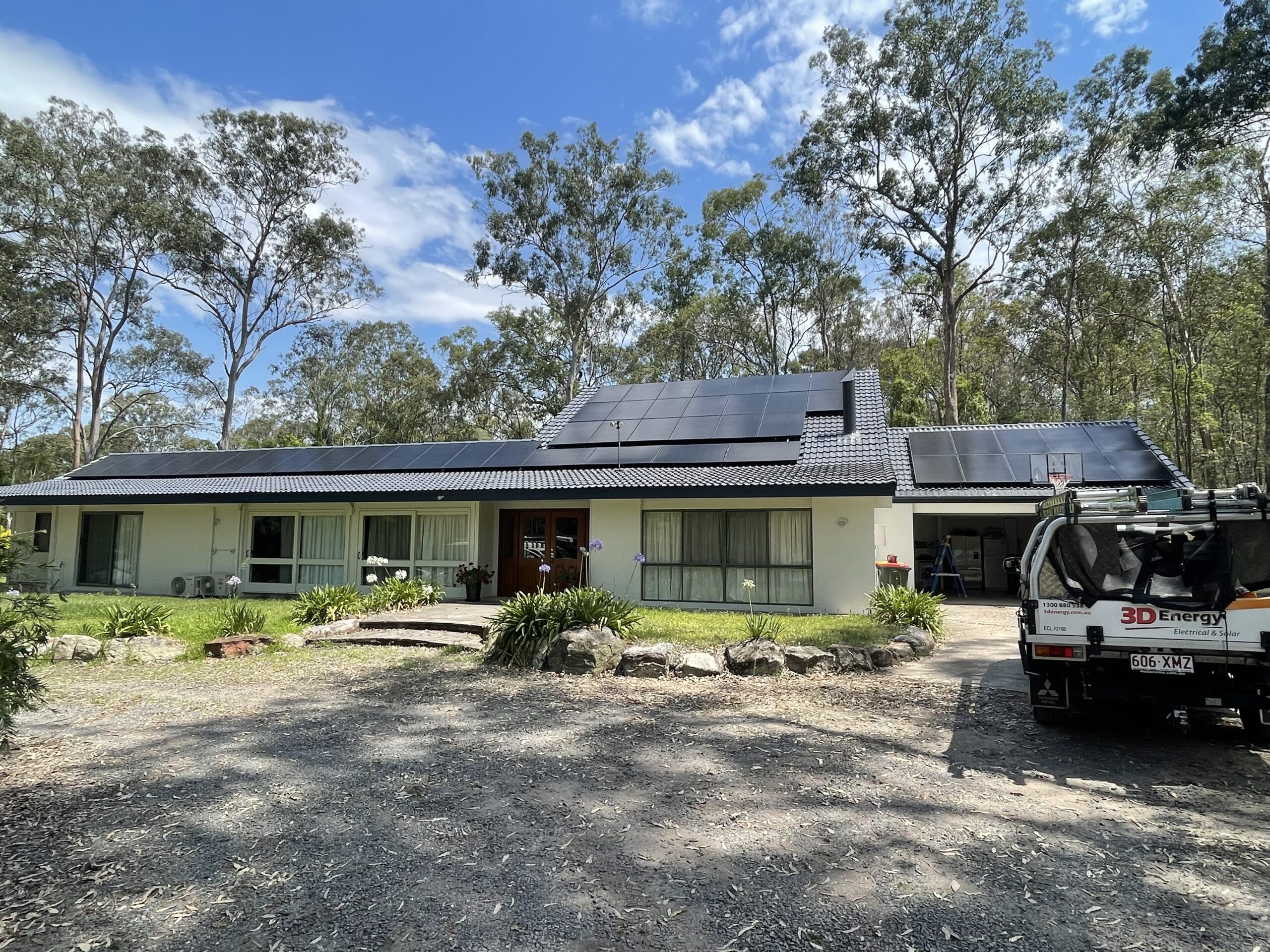 Solar Panels on a house installed by 3D Energy